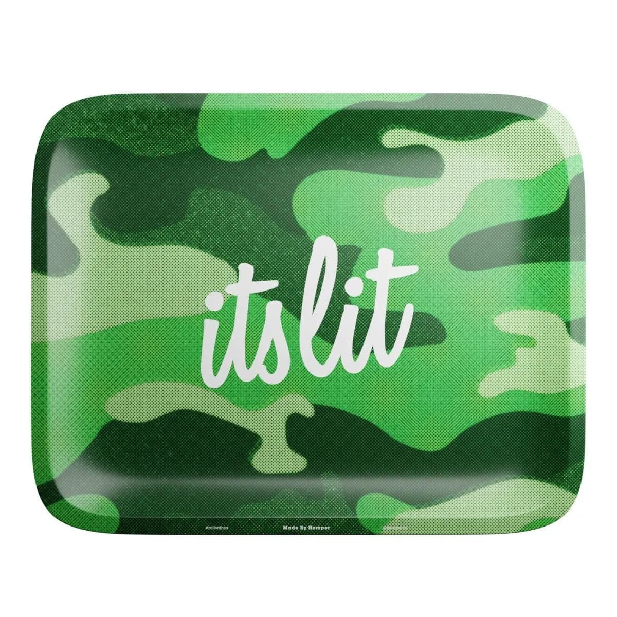 Tabuleiro para Enrolar Camuflado Verde Claro It's Lit!