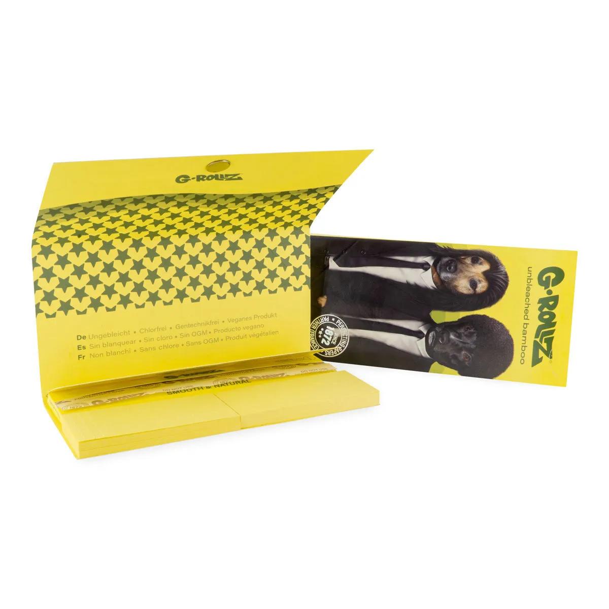 G-Rollz Mortalhas de Bambu Não Branqueadas + Filtros