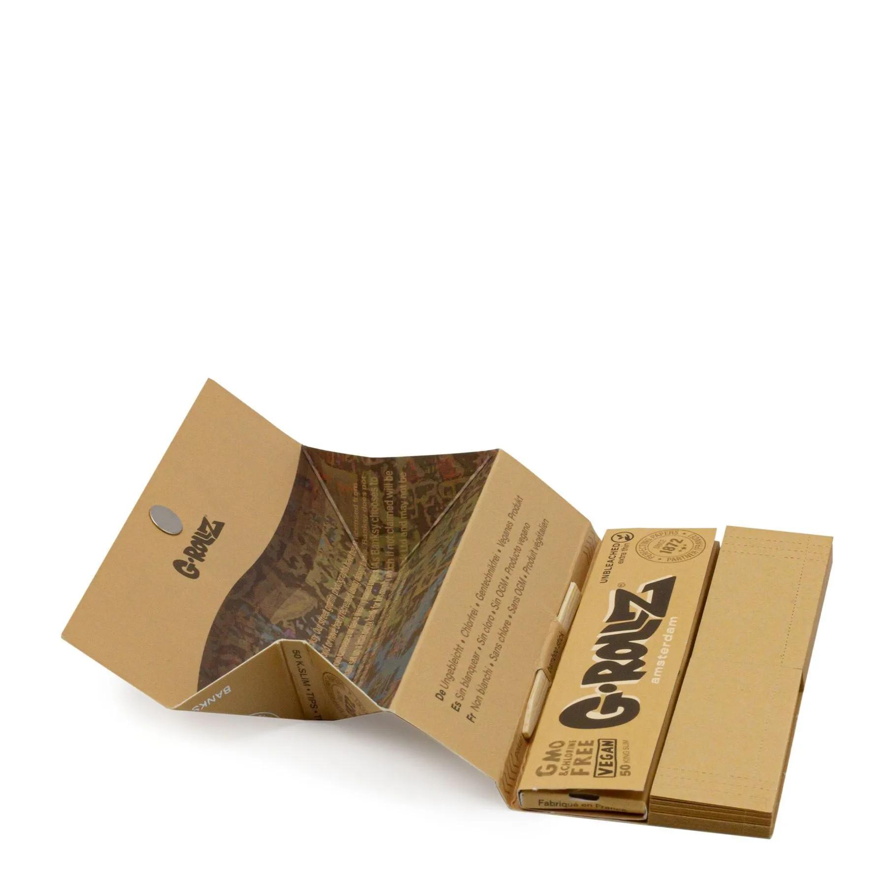 G-Rollz Mortalhas Não Branqueadas + Filtros e Tabuleiro