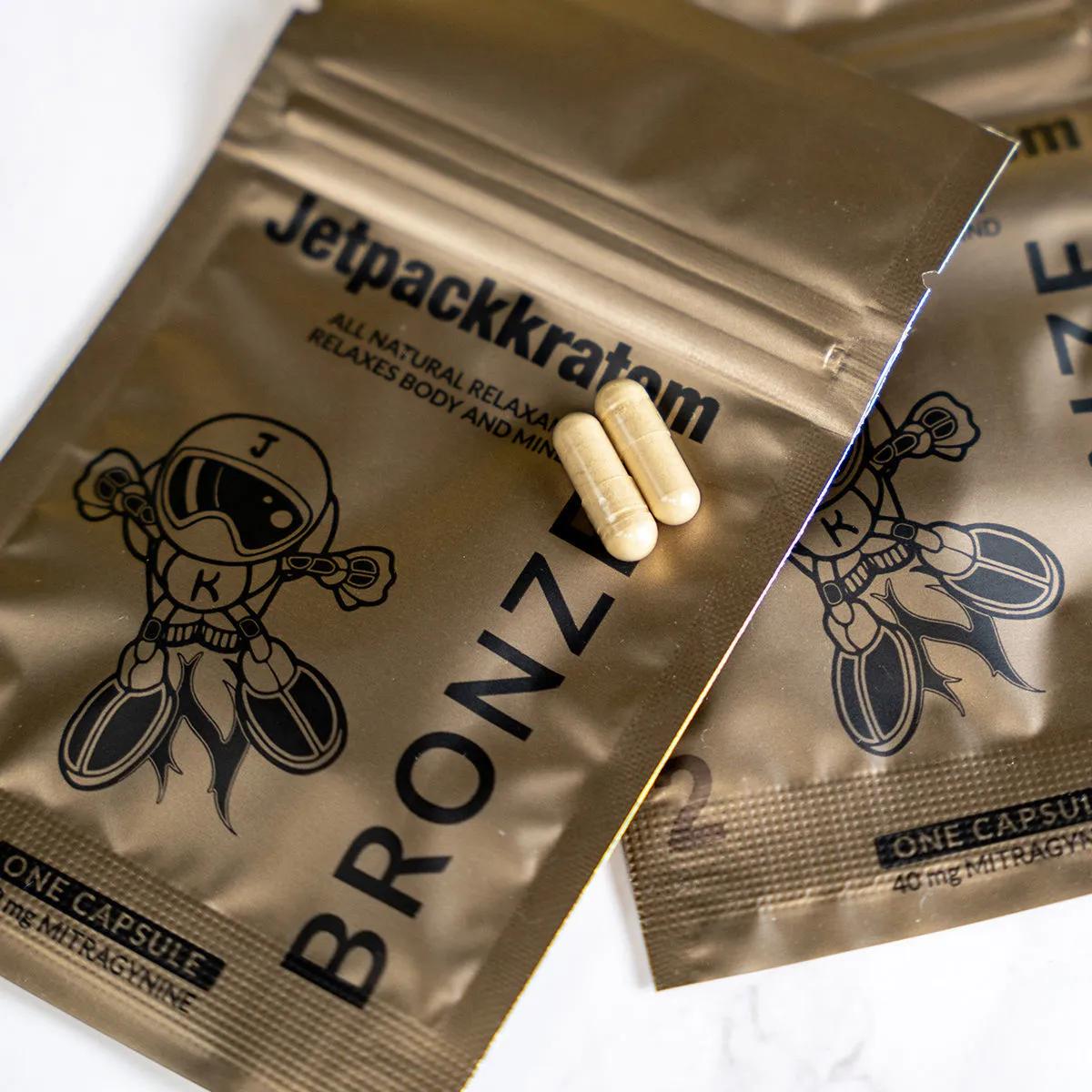 Jetpackkratom BRONZE Extrato 40mg - Cápsulas