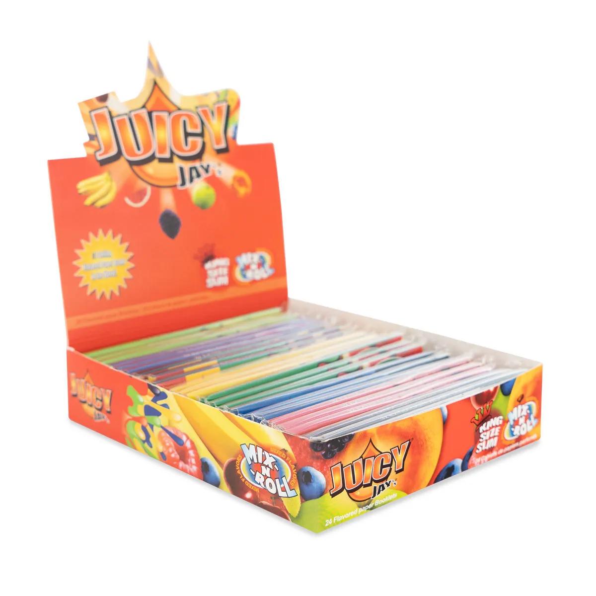Mortalhas Juicy Jay's King Size Slim Mix 'n' Roll