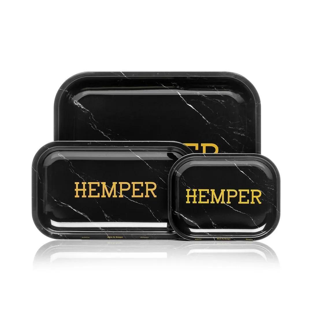 Tabuleiro para Enrolar Hemper Luxe Black Marble