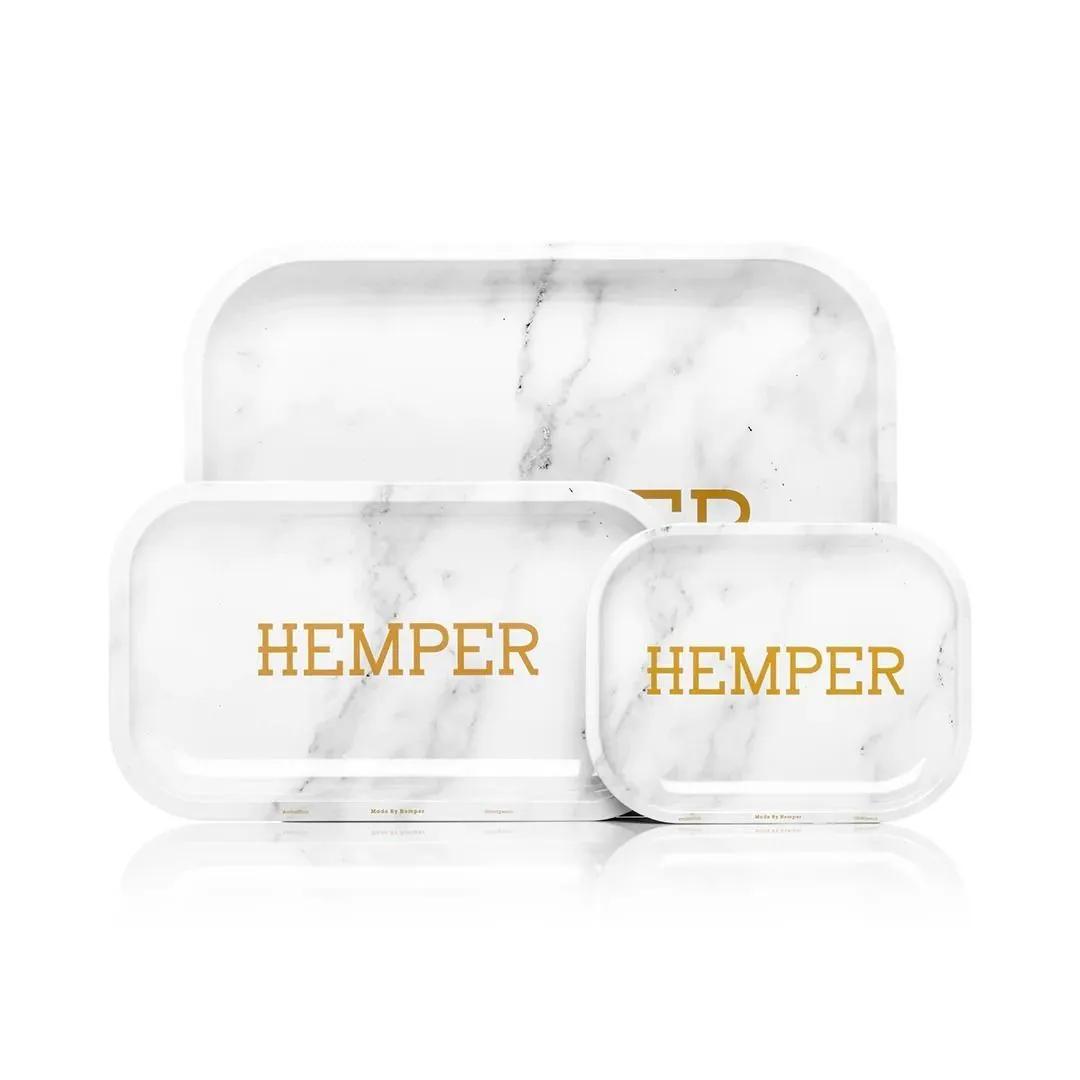 Tabuleiro para Enrolar Hemper Luxe Mármore Branco