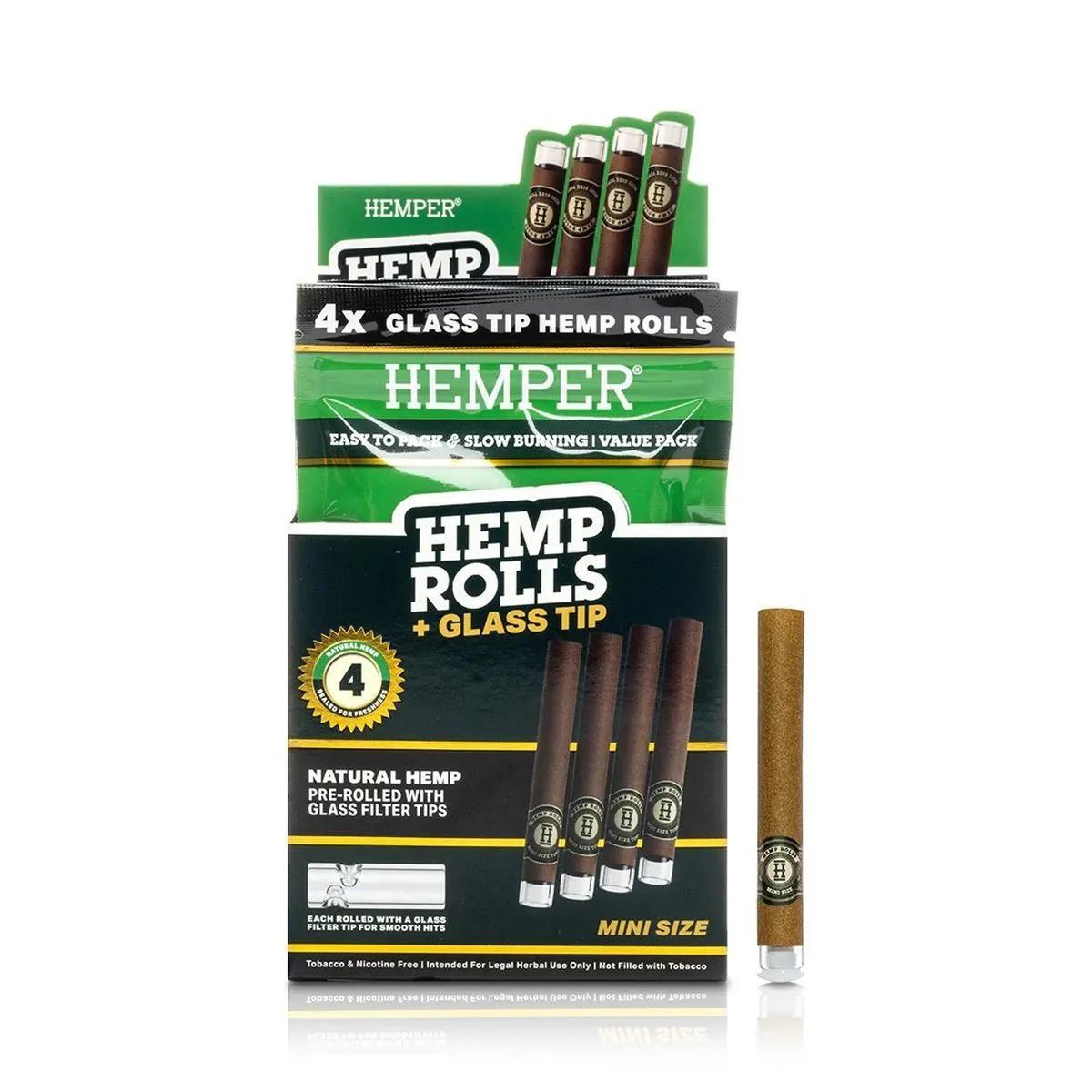 Hemper Mini Rolls com Ponta de Vidro 4un