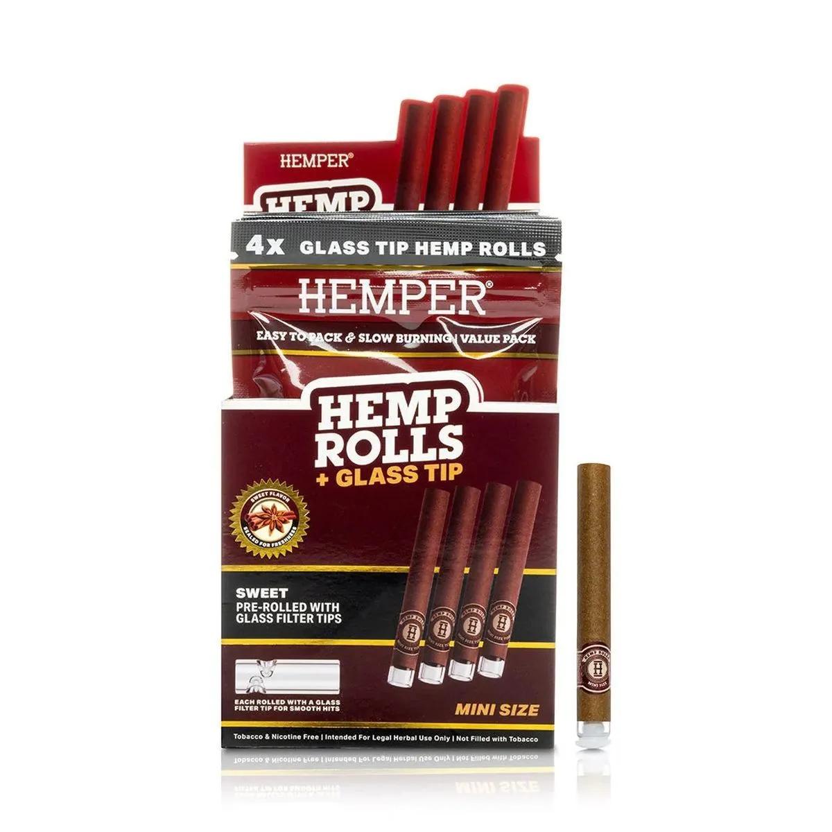 Hemper Mini Rolls com Ponta de Vidro 4un
