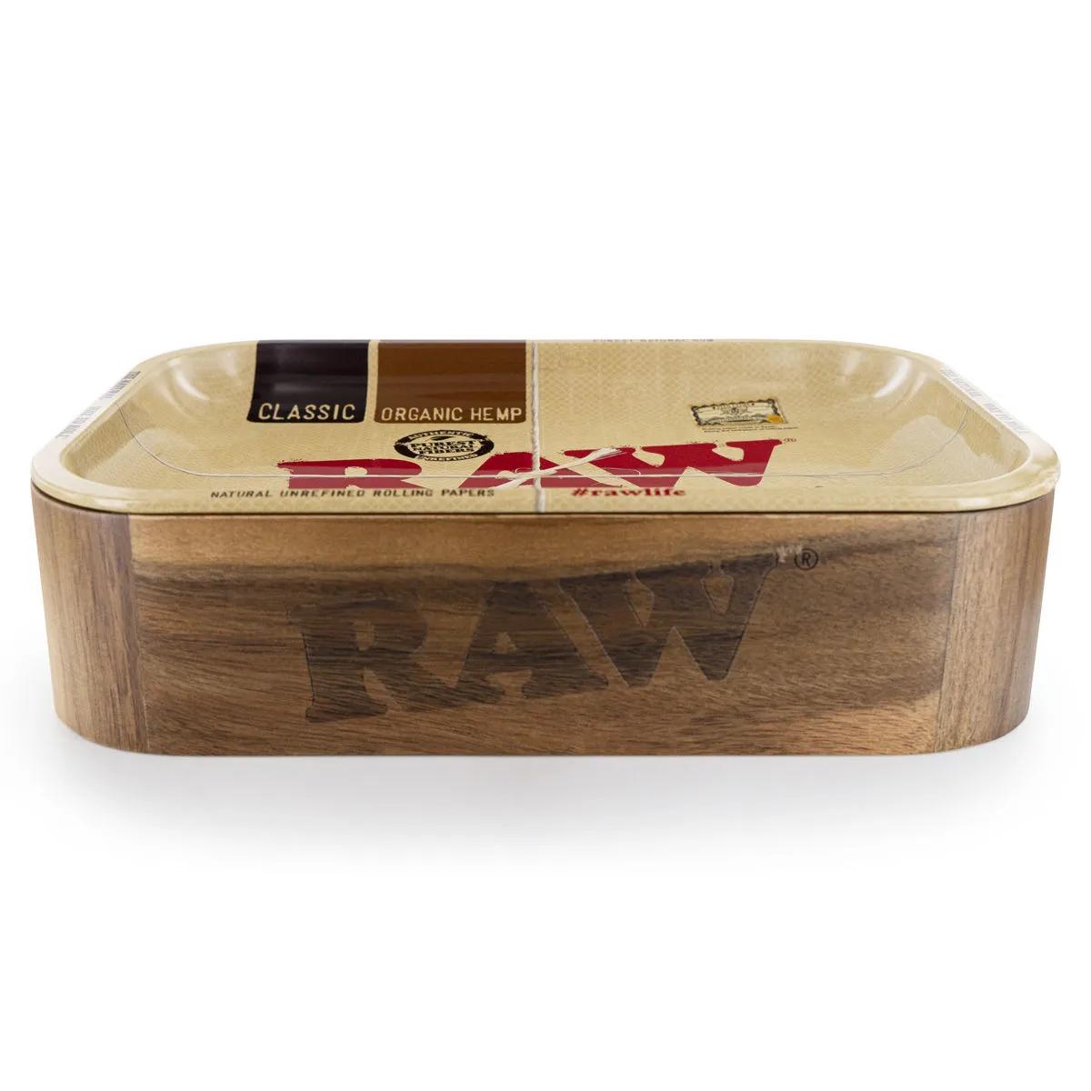 Caixa de Madeira RAW com Tampa-Bandeja
