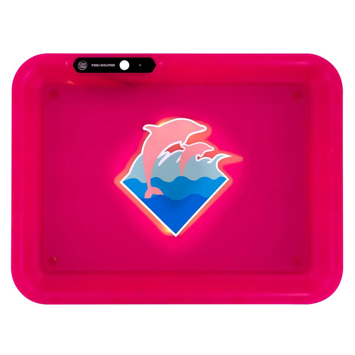 Tabuleiro para Enrolar Golfinho Cor-de-Rosa com LED