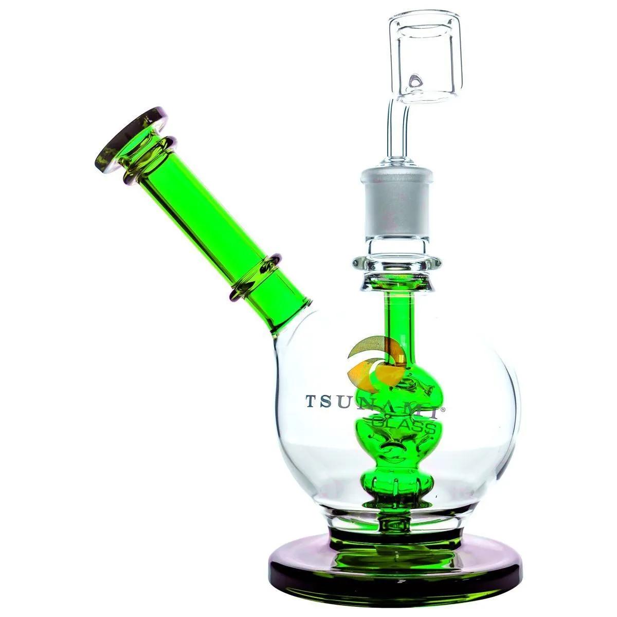 Dab Rig Shower Head com Pescoço Lateral 8″ (Tsunami Glass)