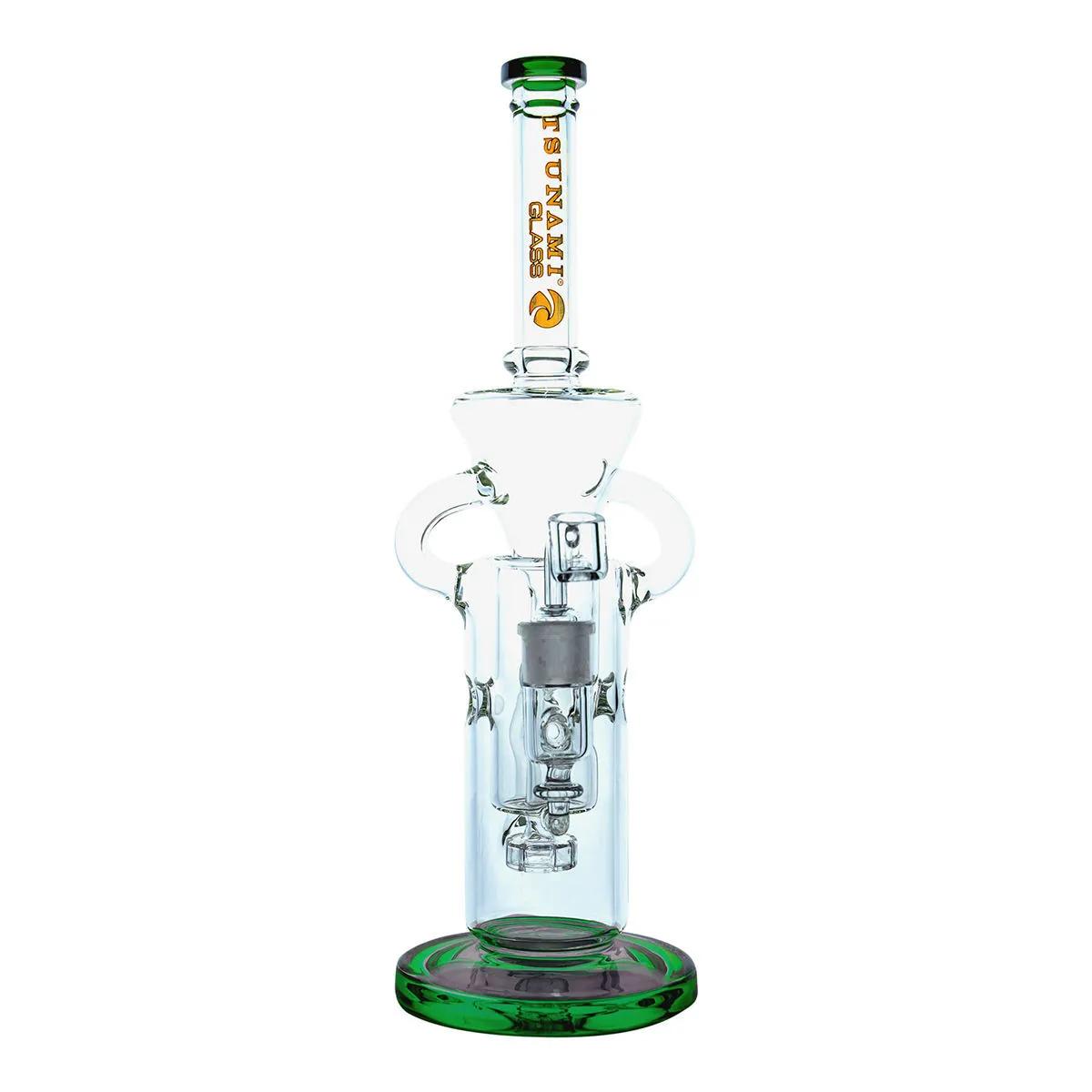 Dab Rig Recycler Swiss com Shower Head 13'' (Tsunami Glass)