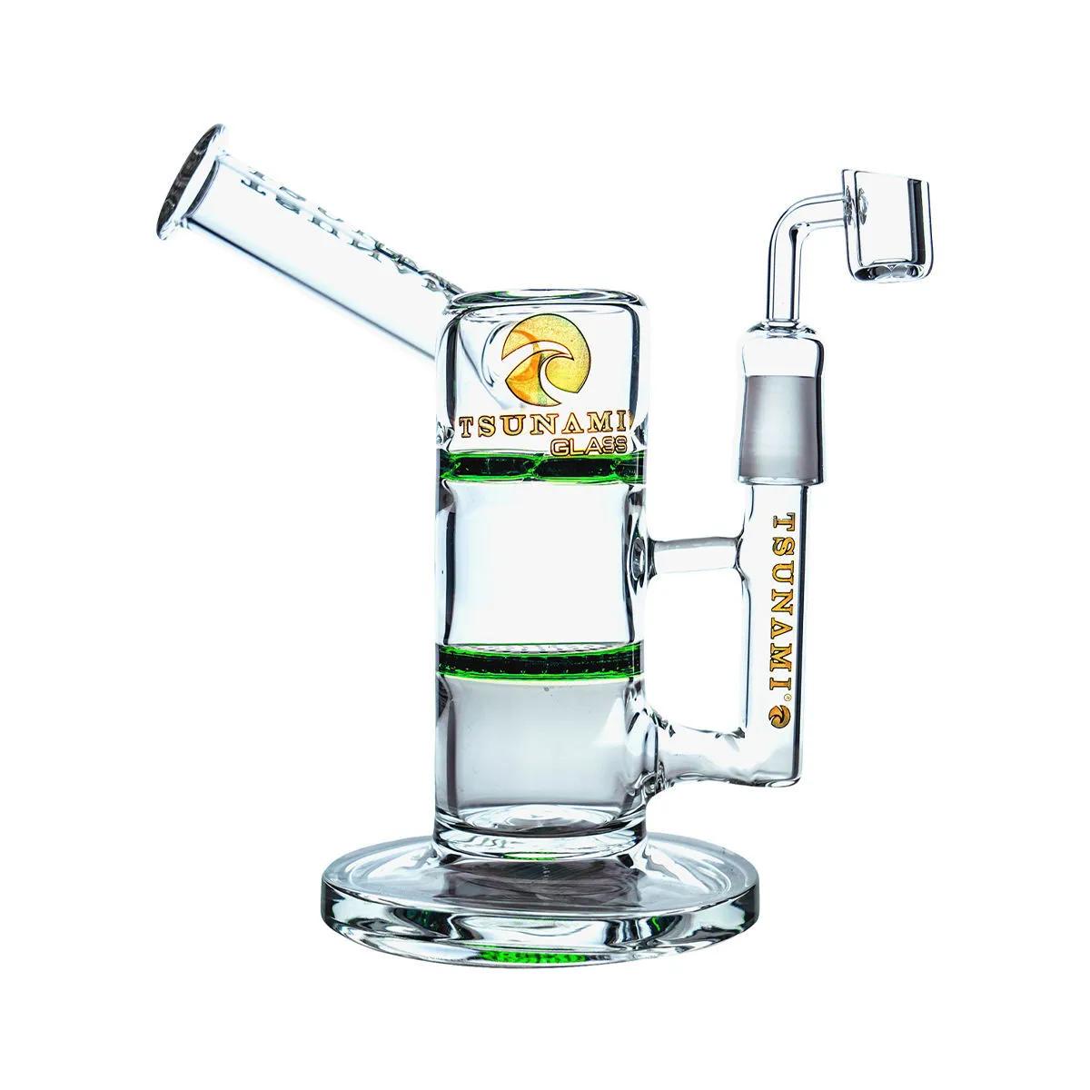 Dab Rig Turbina Honey com Pescoço Lateral 9" (Tsunami Glass)
