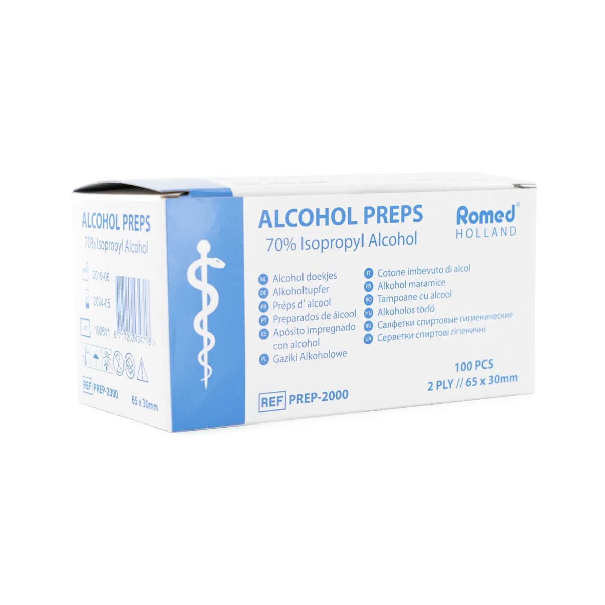 Toalhetes com álcool