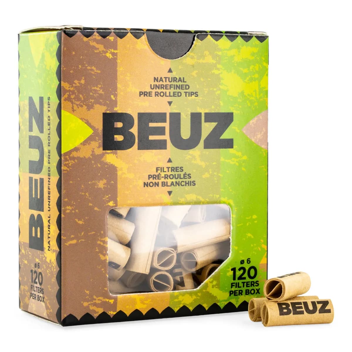 BEUZ Filtros Pré-Enrolados Castanhos (120 un.)