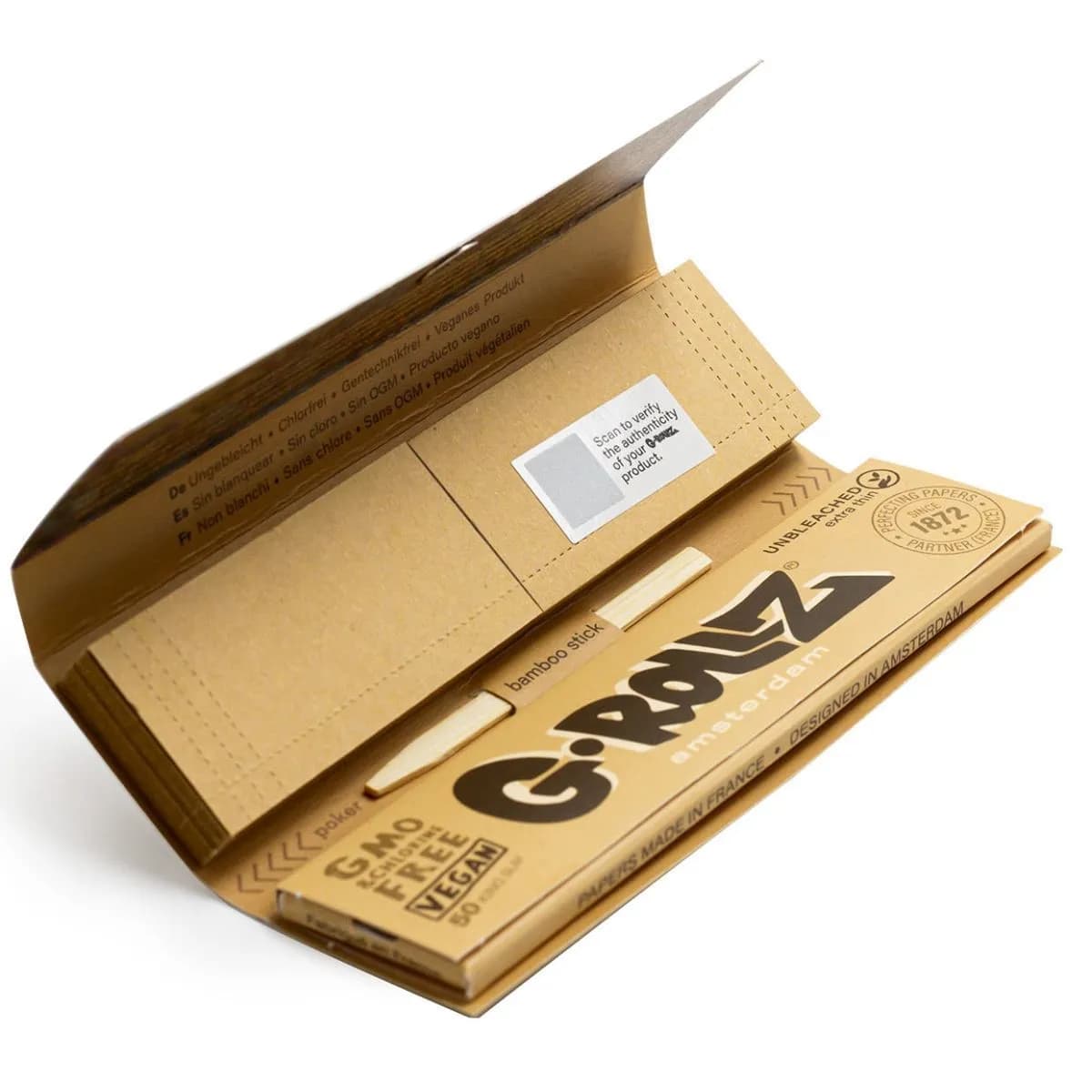 G-Rollz Mortalhas Extra Finas Não Branqueadas + Filtros