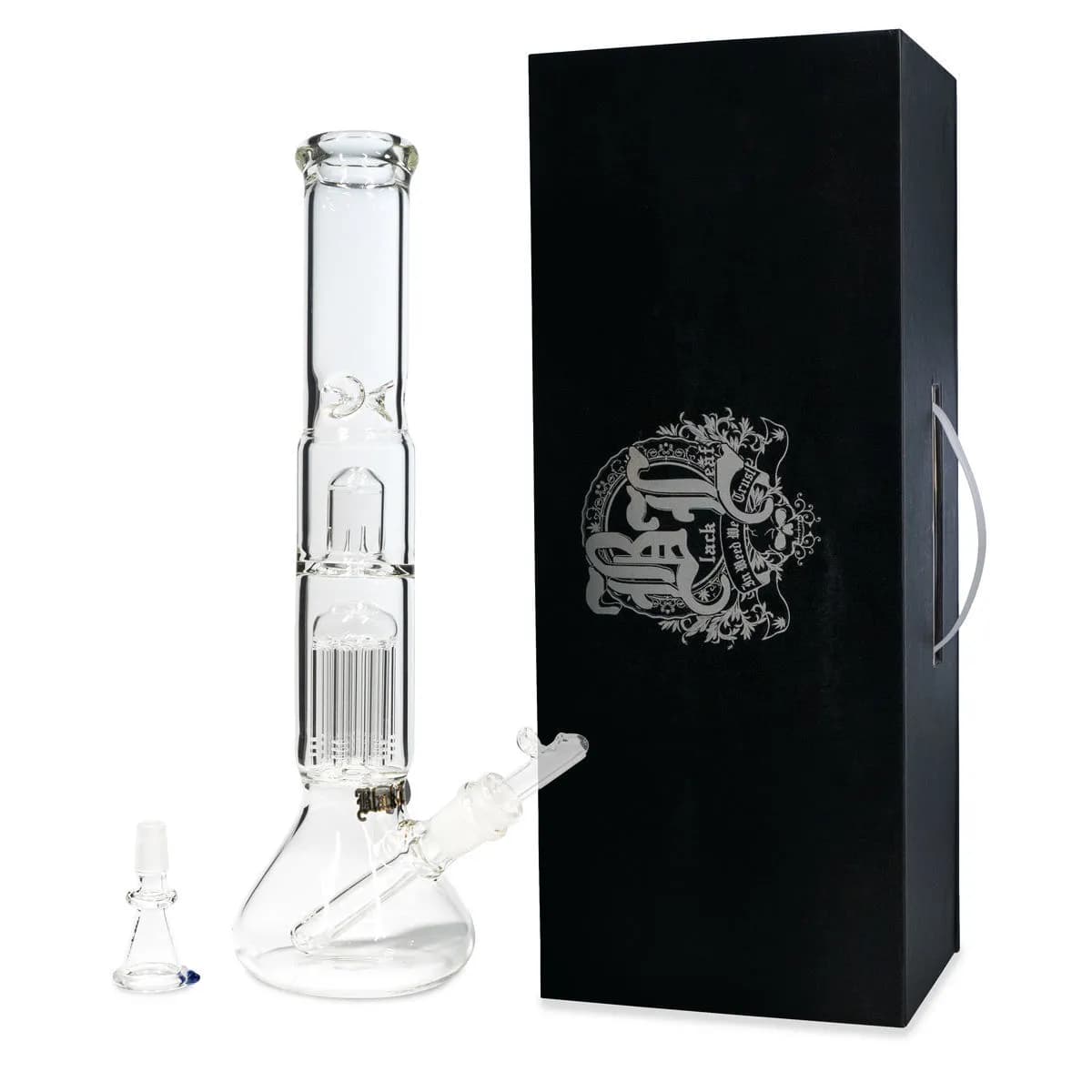 Bong de Vidro para Ervas e Óleo Black Leaf