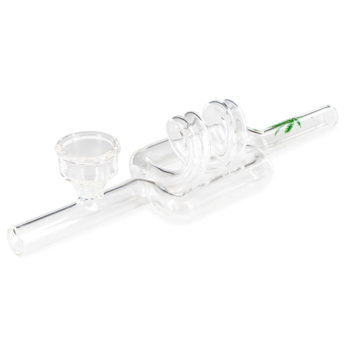 Cachimbo de vidro com duplo loop