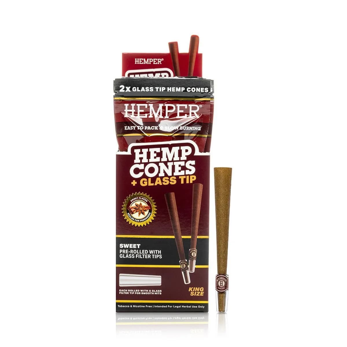 Cones King Size + Filtros de Vidro 2 Unidades