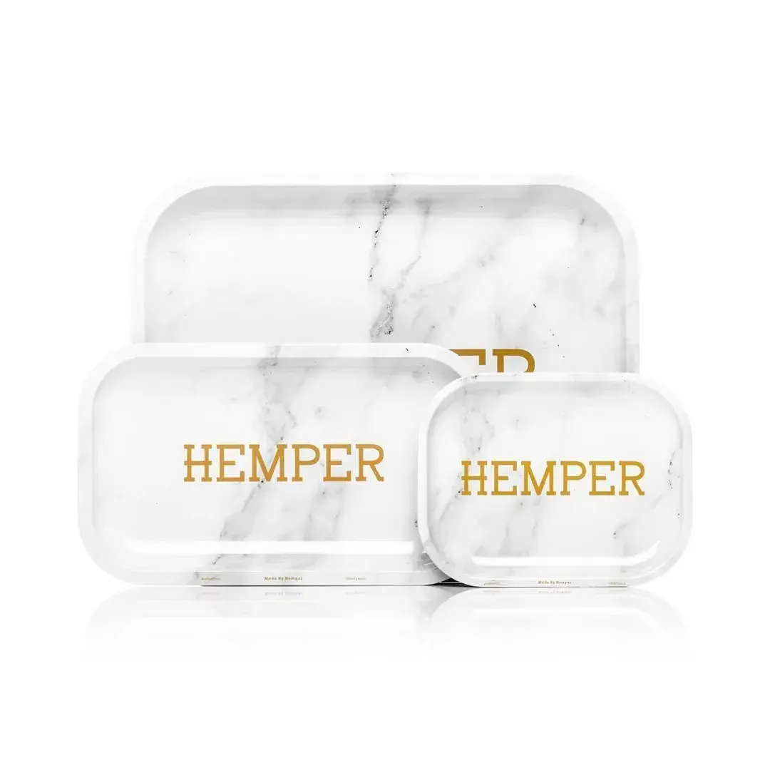 Tabuleiro para Enrolar Hemper Luxe Mármore Branco