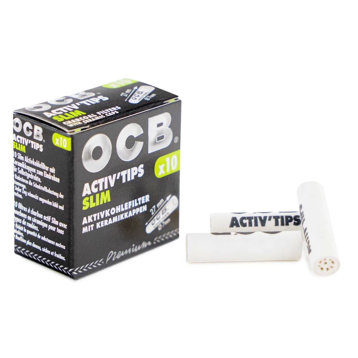 OCB Activ'Tips Slim Filtros de Carvão Ativado
