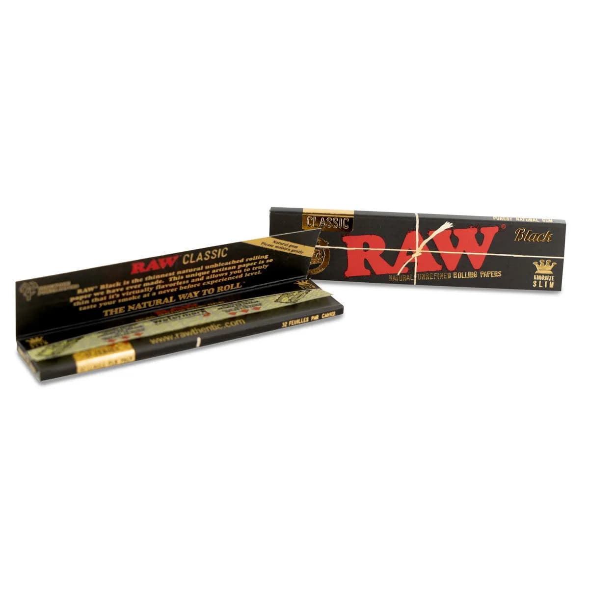 Mortalhas RAW 'Black' King Size Slim