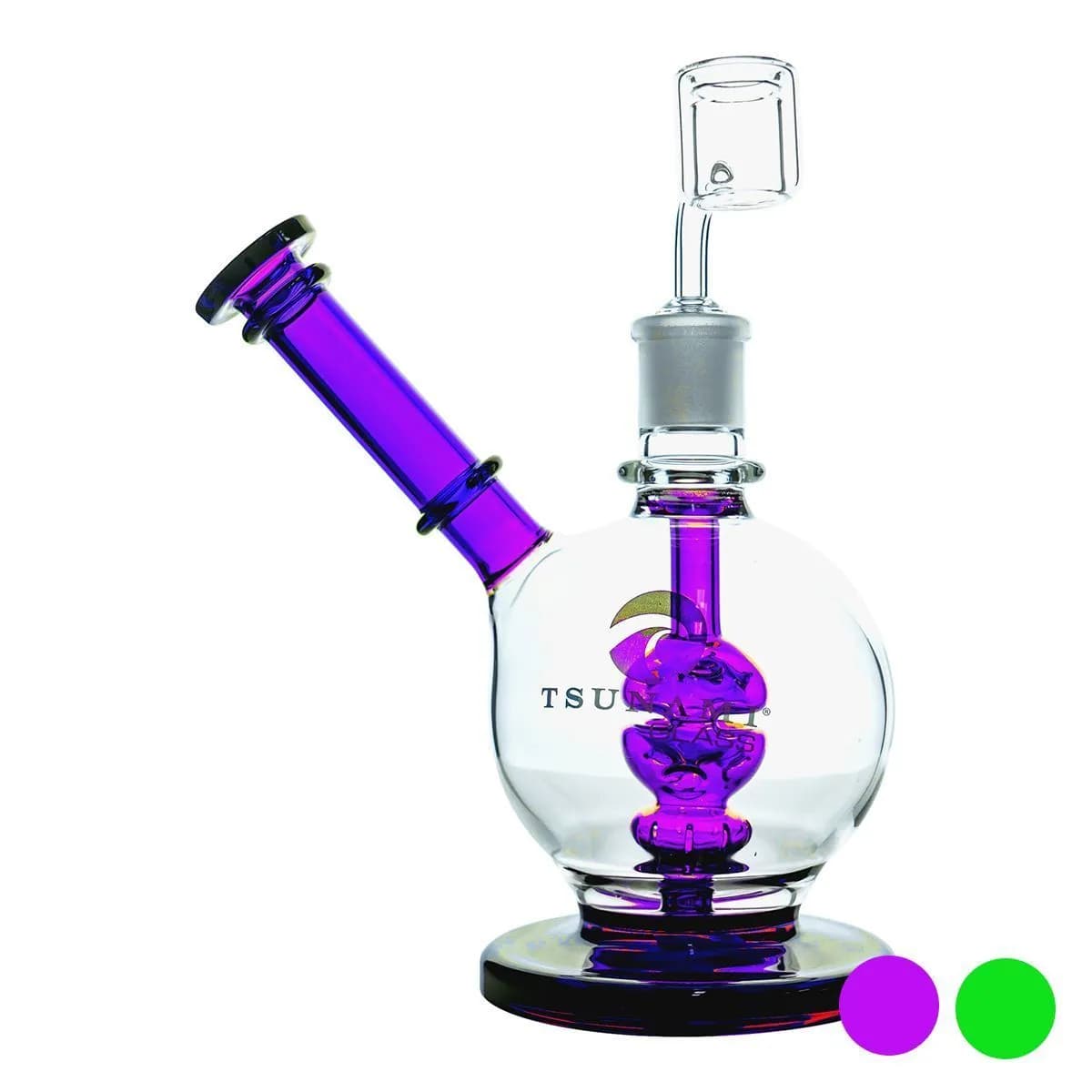 Dab Rig Shower Head com Pescoço Lateral 8″ (Tsunami Glass)