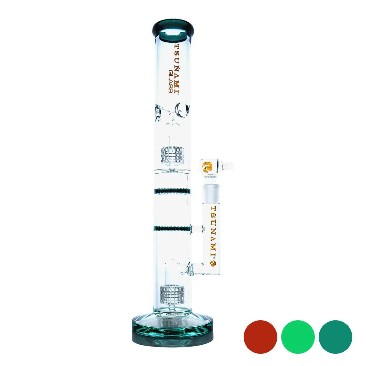 Bong Dual Domed Matrix com Duplo Favo de Mel 16'' (Tsunami Glass)