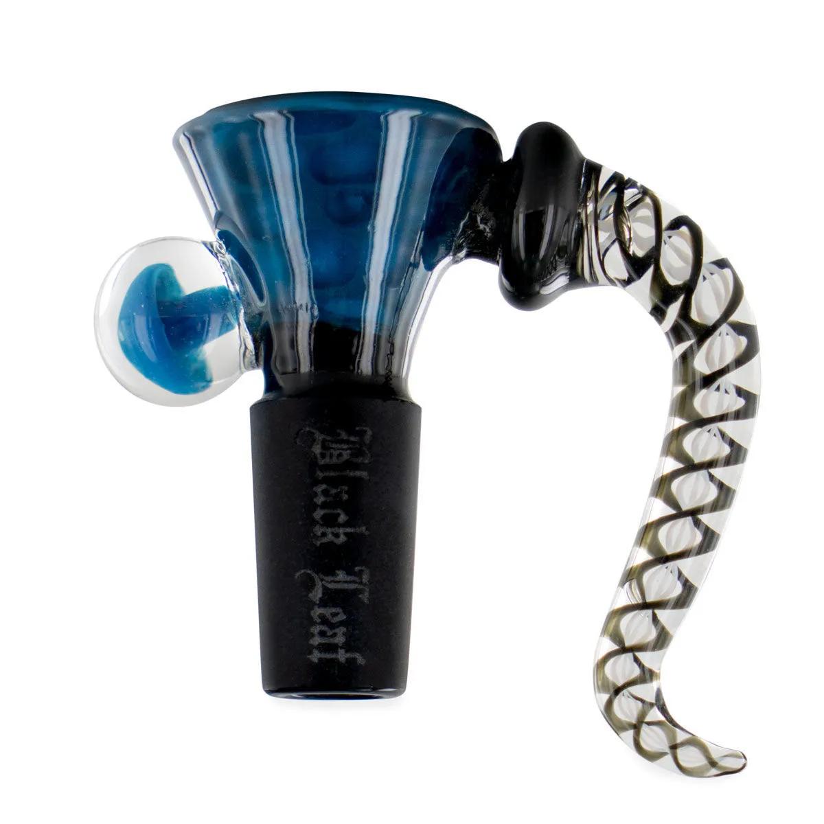 Bowl de Vidro Artístico Azul Black Leaf