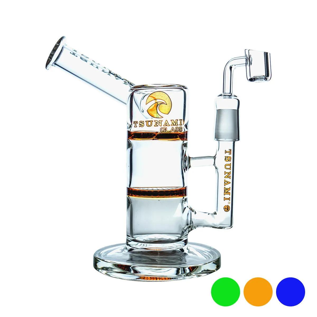 Dab Rig Turbina Honey com Pescoço Lateral 9" (Tsunami Glass)