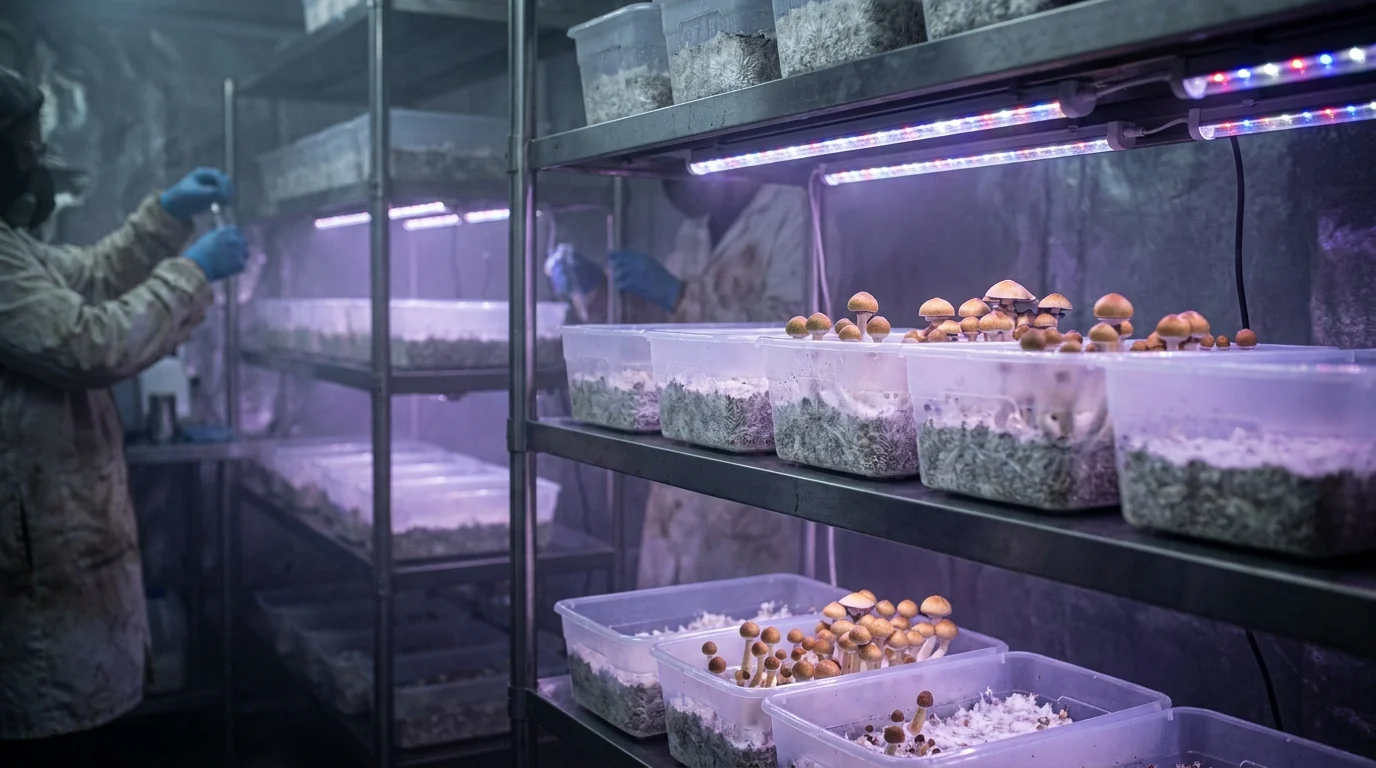 AZARIUS · A sala de cultivo clandestina onde o Golden Teacher manda